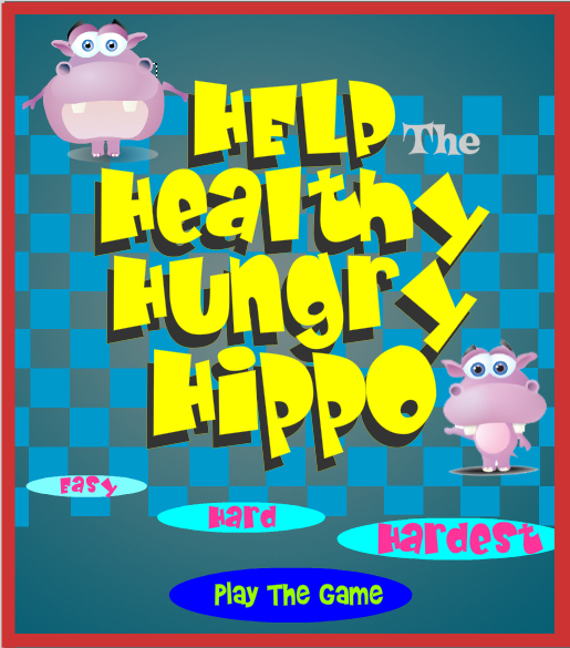 Help the Healthy Hungry Hippo videogame screen